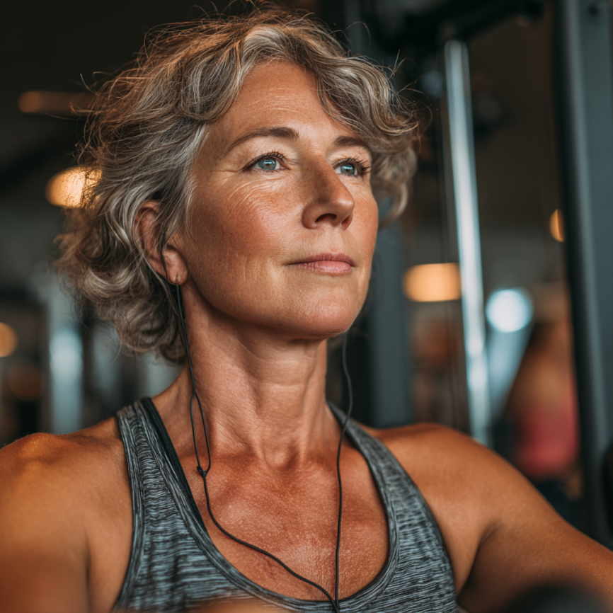 Активні люди зрілого віку займаються фітнесом